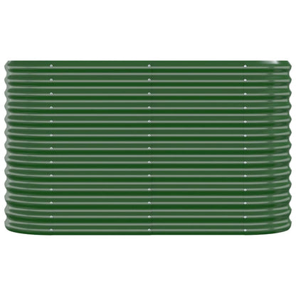 vidaXL Lit surélevé de jardin Acier enduit de poudre 114x40x68 cm Vert