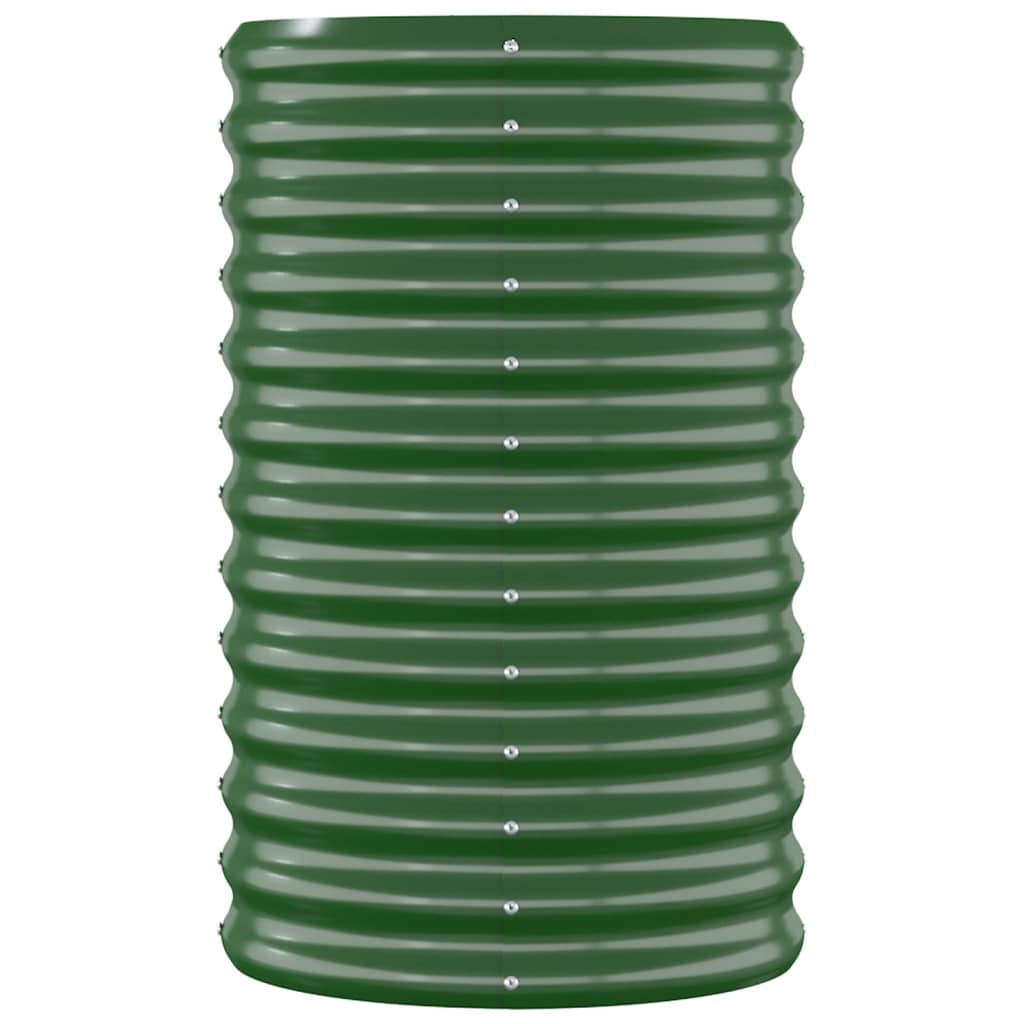 vidaXL Lit surélevé de jardin Acier enduit de poudre 114x40x68 cm Vert