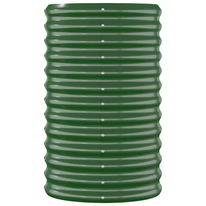 vidaXL Lit surélevé de jardin Acier enduit de poudre 114x40x68 cm Vert