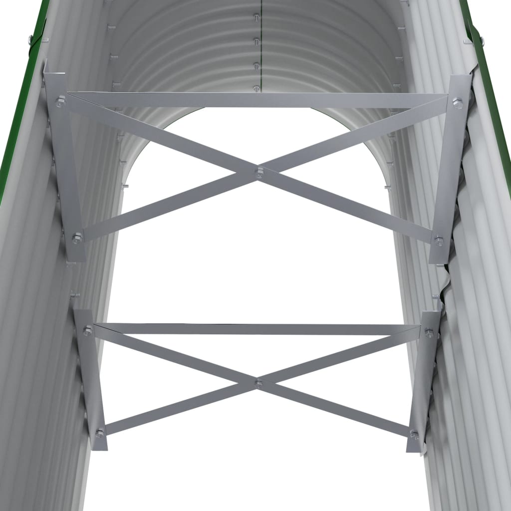 vidaXL Lit surélevé de jardin Acier enduit de poudre 114x40x68 cm Vert