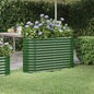 vidaXL Lit surélevé de jardin Acier enduit de poudre 114x40x68 cm Vert