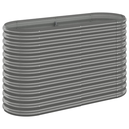 vidaXL Lit surélevé de jardin Acier enduit de poudre 114x40x68 cm gris