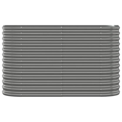 vidaXL Lit surélevé de jardin Acier enduit de poudre 114x40x68 cm gris