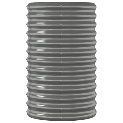 vidaXL Lit surélevé de jardin Acier enduit de poudre 114x40x68 cm gris