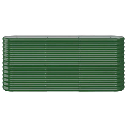 vidaXL Lit surélevé de jardin Acier enduit de poudre 152x40x68 cm Vert