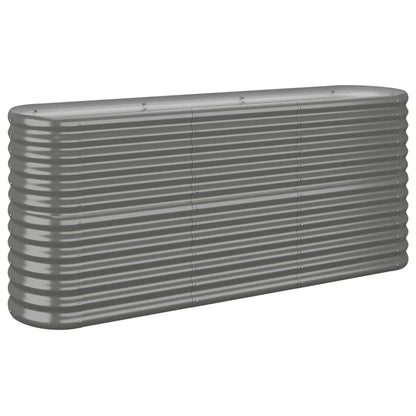 vidaXL Lit surélevé de jardin Acier enduit de poudre 152x40x68 cm gris