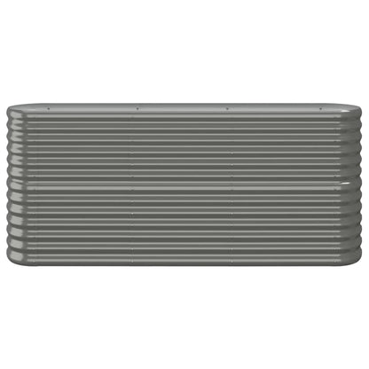 vidaXL Lit surélevé de jardin Acier enduit de poudre 152x40x68 cm gris