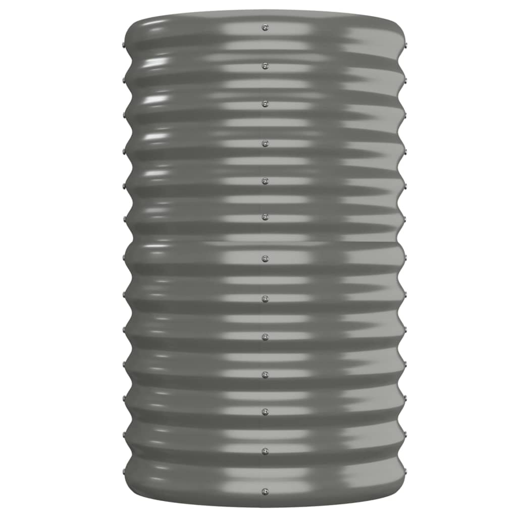 vidaXL Lit surélevé de jardin Acier enduit de poudre 152x40x68 cm gris