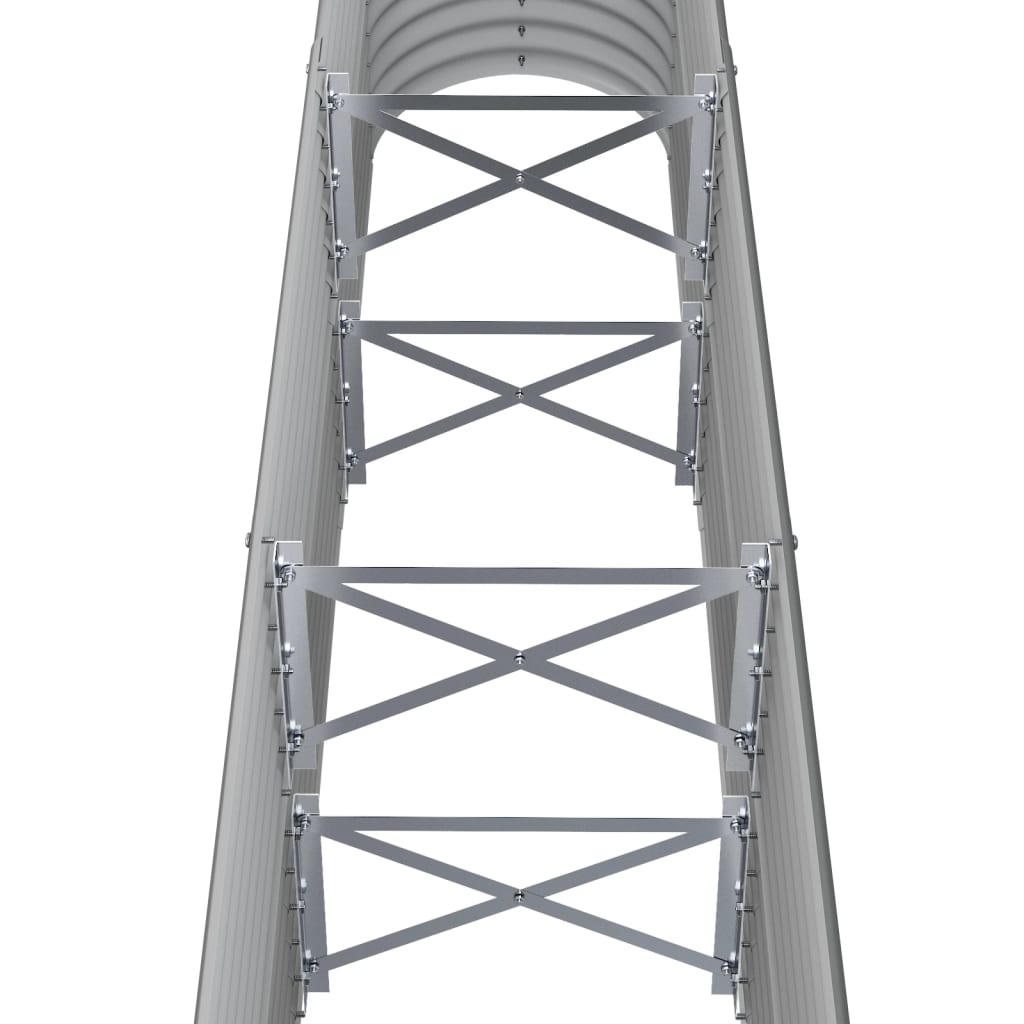 vidaXL Lit surélevé de jardin Acier enduit de poudre 152x40x68 cm gris