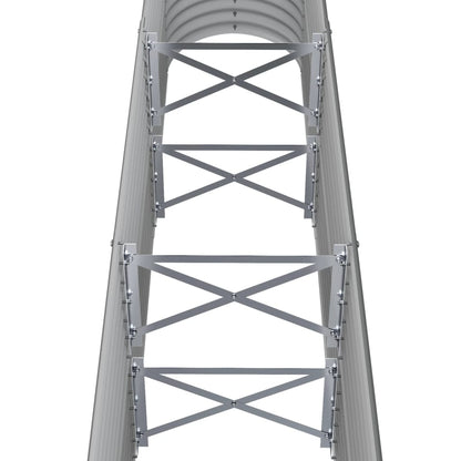 vidaXL Lit surélevé de jardin Acier enduit de poudre 152x40x68 cm gris