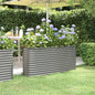 vidaXL Lit surélevé de jardin Acier enduit de poudre 152x40x68 cm gris