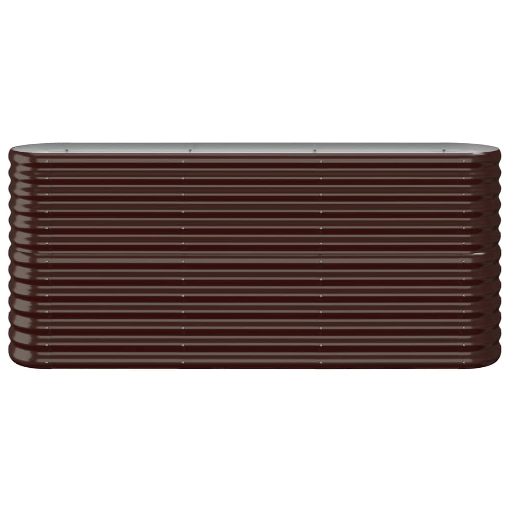 vidaXL Lit surélevé de jardin Acier enduit de poudre marron