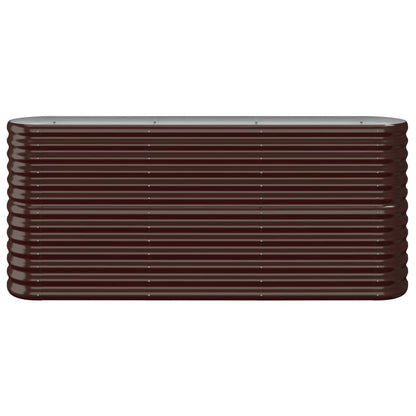 vidaXL Lit surélevé de jardin Acier enduit de poudre marron