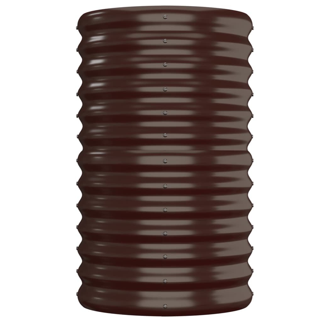vidaXL Lit surélevé de jardin Acier enduit de poudre marron