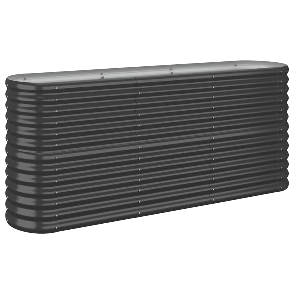 vidaXL Lit surélevé de jardin Acier enduit de poudre Anthracite