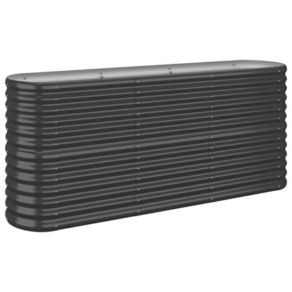vidaXL Lit surélevé de jardin Acier enduit de poudre Anthracite