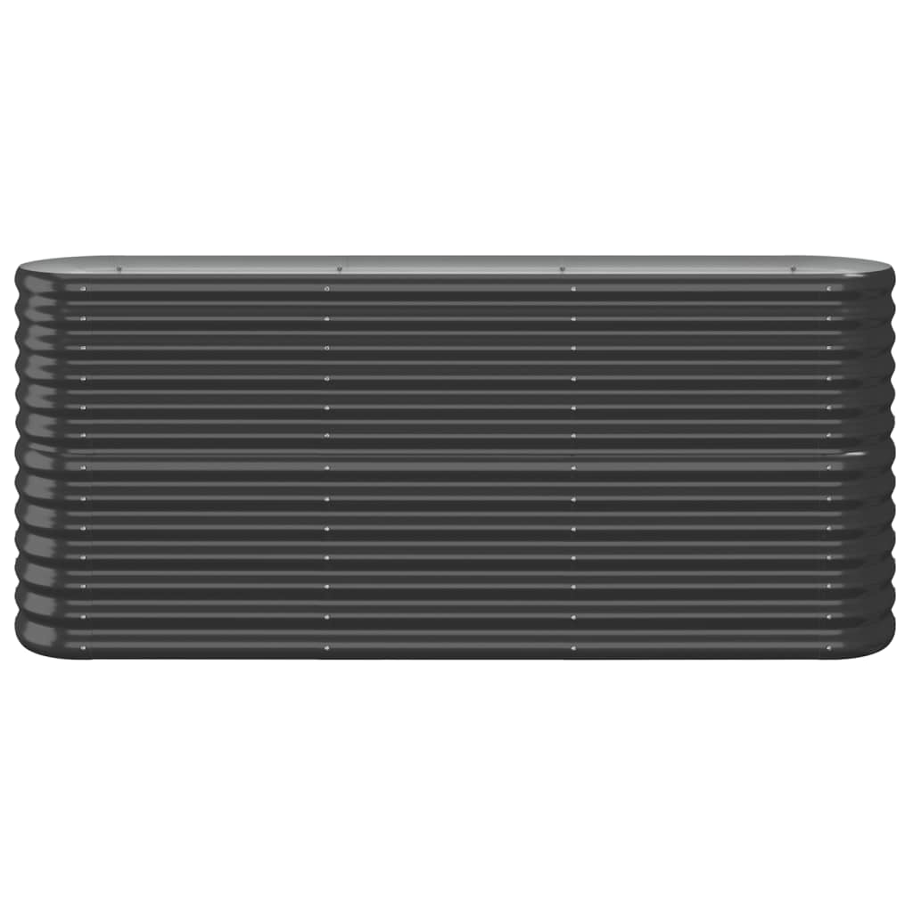 vidaXL Lit surélevé de jardin Acier enduit de poudre Anthracite