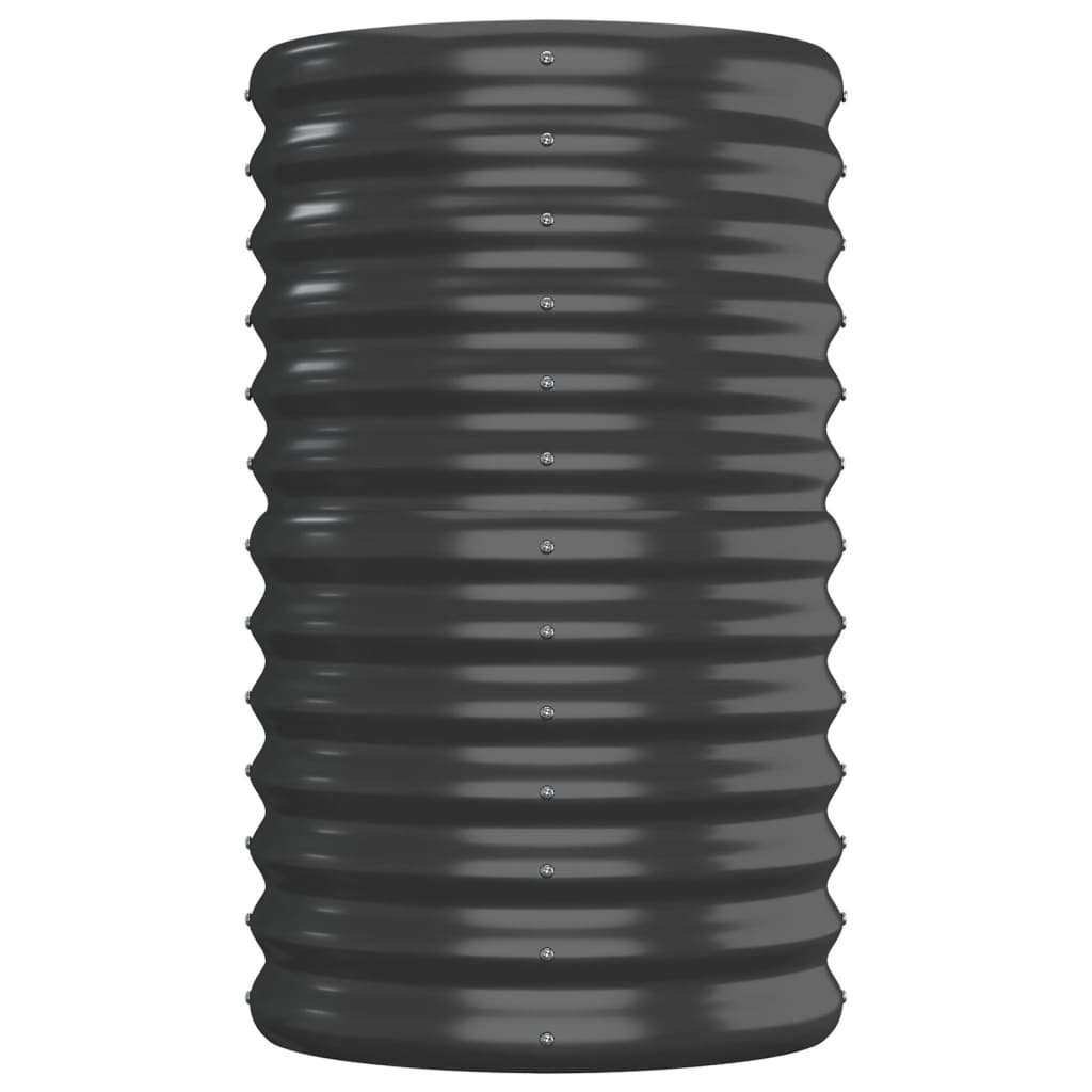 vidaXL Lit surélevé de jardin Acier enduit de poudre Anthracite