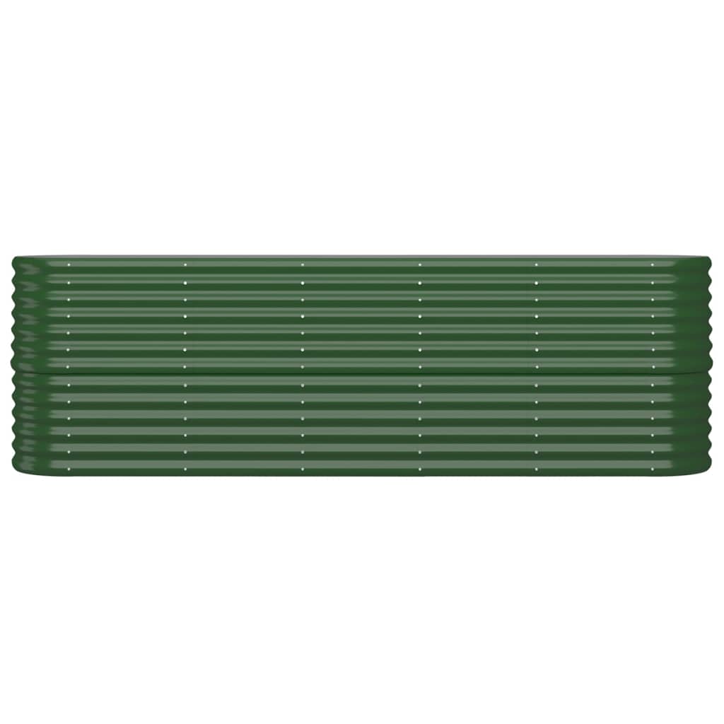 vidaXL Lit surélevé de jardin Acier enduit de poudre 224x40x68 cm Vert