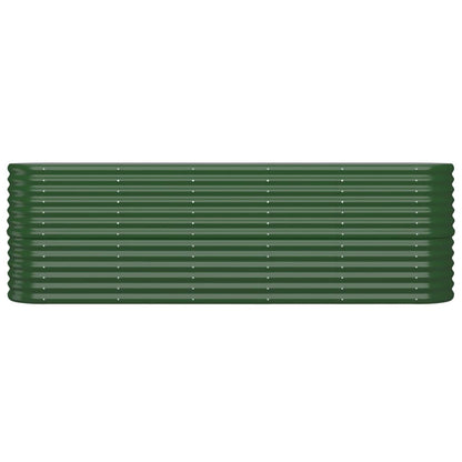 vidaXL Lit surélevé de jardin Acier enduit de poudre 224x40x68 cm Vert