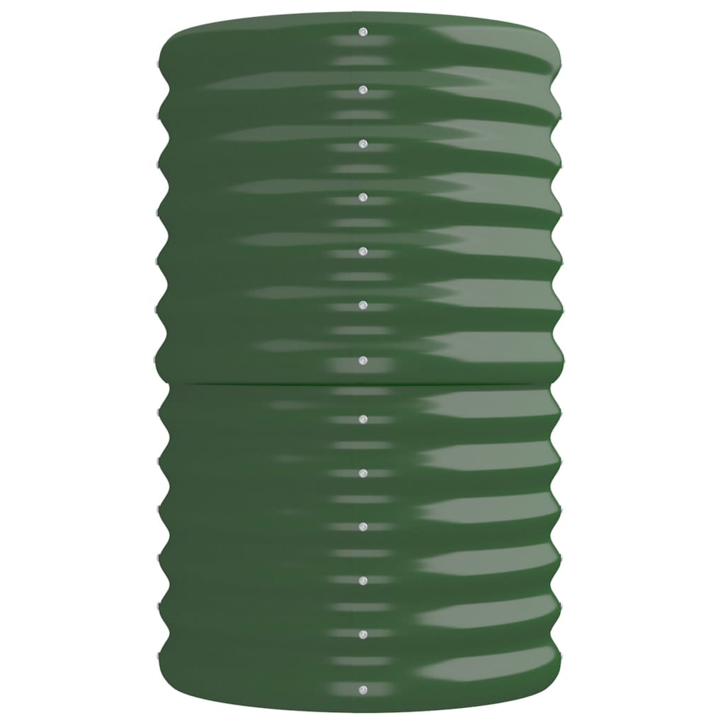 vidaXL Lit surélevé de jardin Acier enduit de poudre 224x40x68 cm Vert
