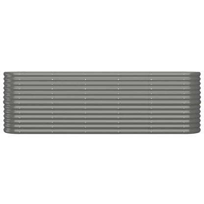 vidaXL Lit surélevé de jardin Acier enduit de poudre 224x40x68 cm gris