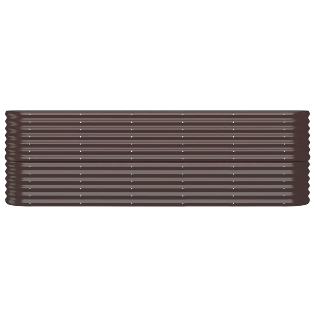 vidaXL Lit surélevé de jardin Acier enduit de poudre marron