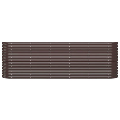 vidaXL Lit surélevé de jardin Acier enduit de poudre marron