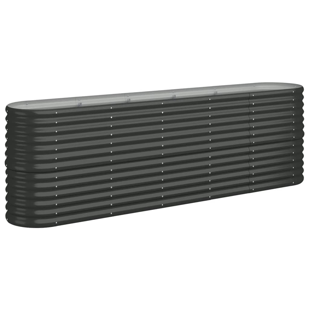 vidaXL Lit surélevé de jardin Acier enduit de poudre Anthracite