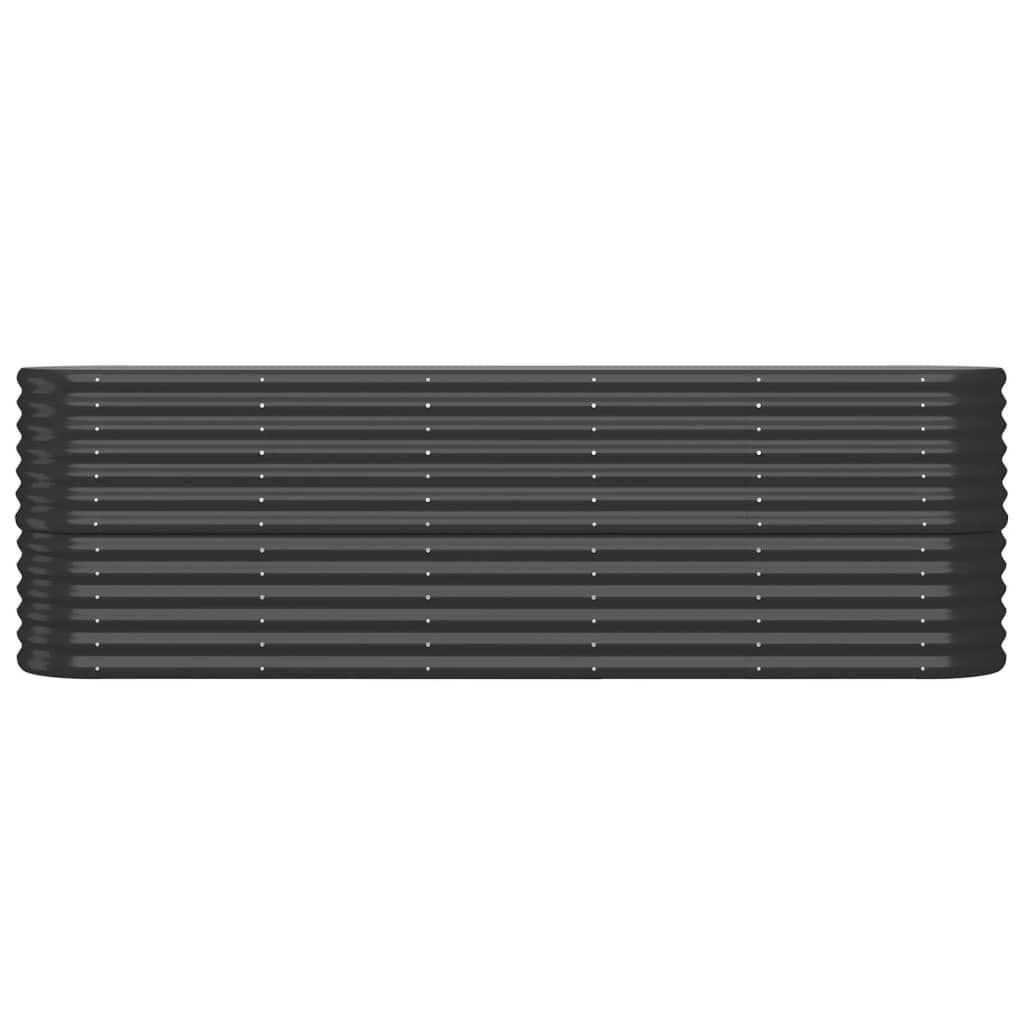vidaXL Lit surélevé de jardin Acier enduit de poudre Anthracite