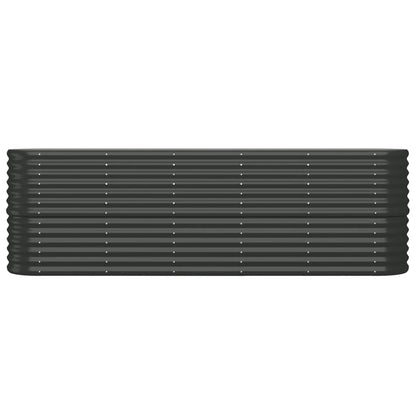 vidaXL Lit surélevé de jardin Acier enduit de poudre Anthracite