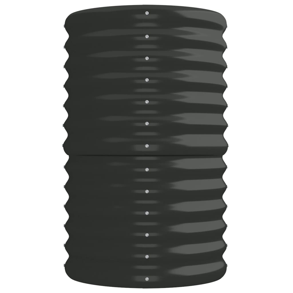 vidaXL Lit surélevé de jardin Acier enduit de poudre Anthracite