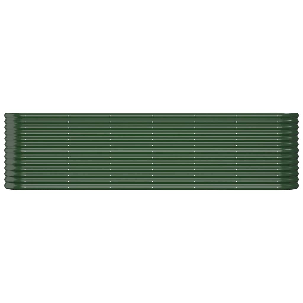 vidaXL Lit surélevé de jardin Acier enduit de poudre 260x40x68 cm Vert