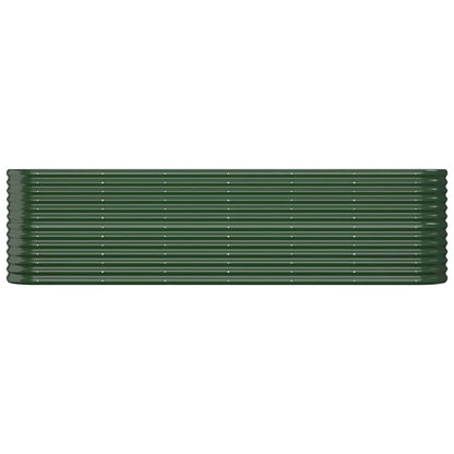 vidaXL Lit surélevé de jardin Acier enduit de poudre 260x40x68 cm Vert