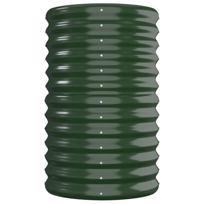 vidaXL Lit surélevé de jardin Acier enduit de poudre 260x40x68 cm Vert