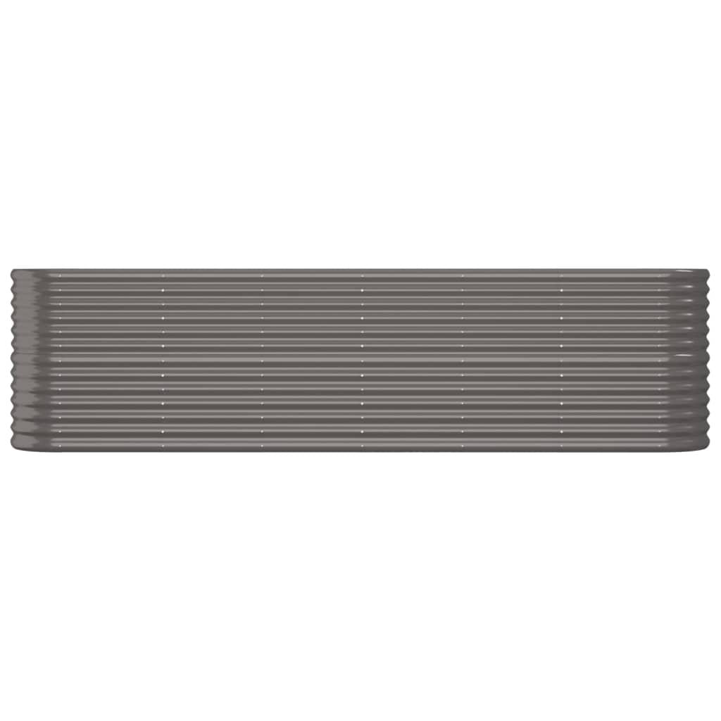 vidaXL Lit surélevé de jardin Acier enduit de poudre 260x40x68 cm gris