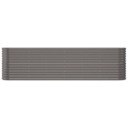 vidaXL Lit surélevé de jardin Acier enduit de poudre 260x40x68 cm gris