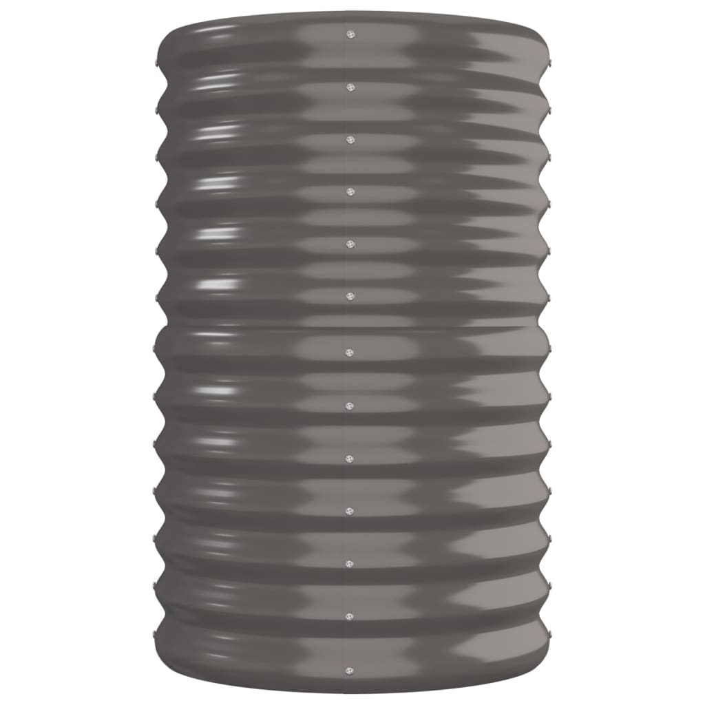 vidaXL Lit surélevé de jardin Acier enduit de poudre 260x40x68 cm gris