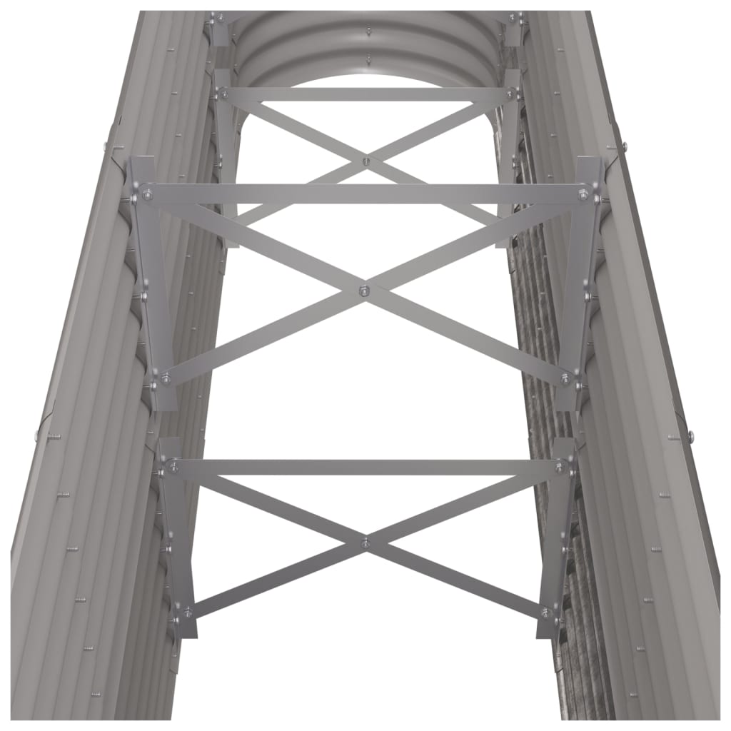 vidaXL Lit surélevé de jardin Acier enduit de poudre 260x40x68 cm gris