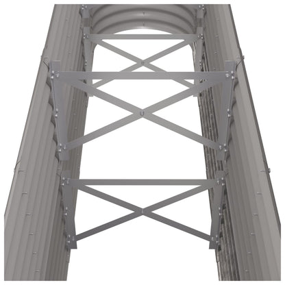 vidaXL Lit surélevé de jardin Acier enduit de poudre 260x40x68 cm gris