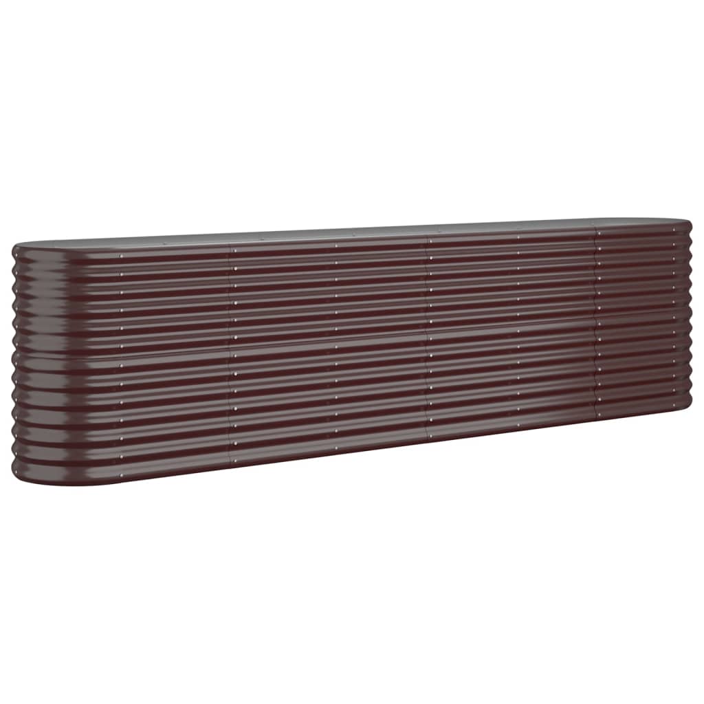 vidaXL Lit surélevé de jardin Acier enduit de poudre marron
