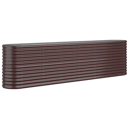 vidaXL Lit surélevé de jardin Acier enduit de poudre marron