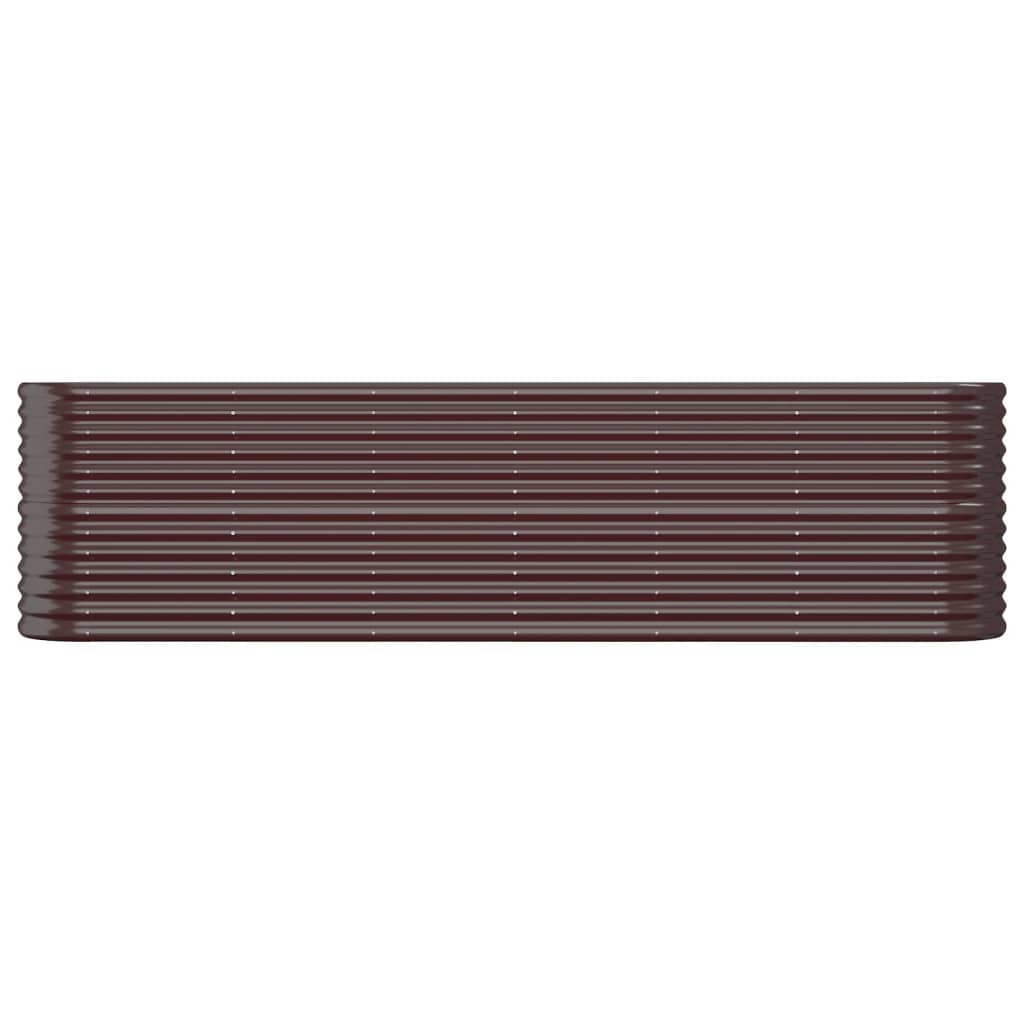 vidaXL Lit surélevé de jardin Acier enduit de poudre marron