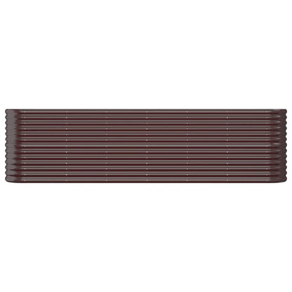 vidaXL Lit surélevé de jardin Acier enduit de poudre marron