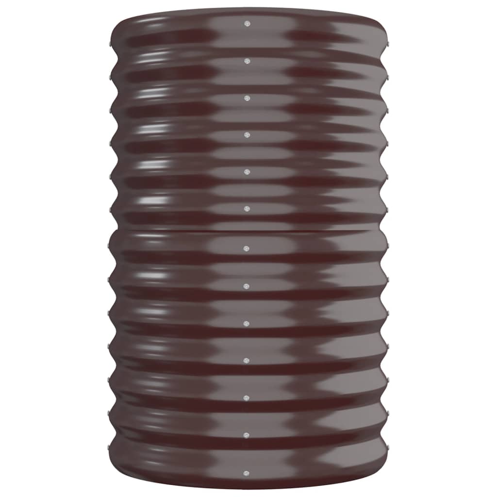 vidaXL Lit surélevé de jardin Acier enduit de poudre marron