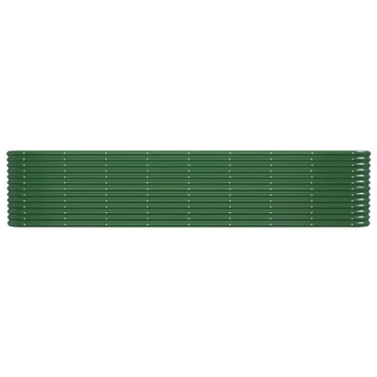 vidaXL Lit surélevé de jardin Acier enduit de poudre 332x40x68 cm Vert