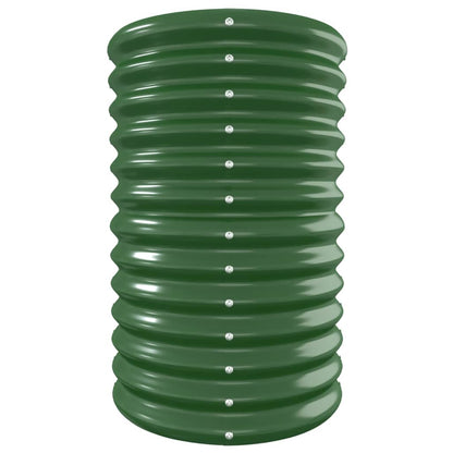 vidaXL Lit surélevé de jardin Acier enduit de poudre 332x40x68 cm Vert