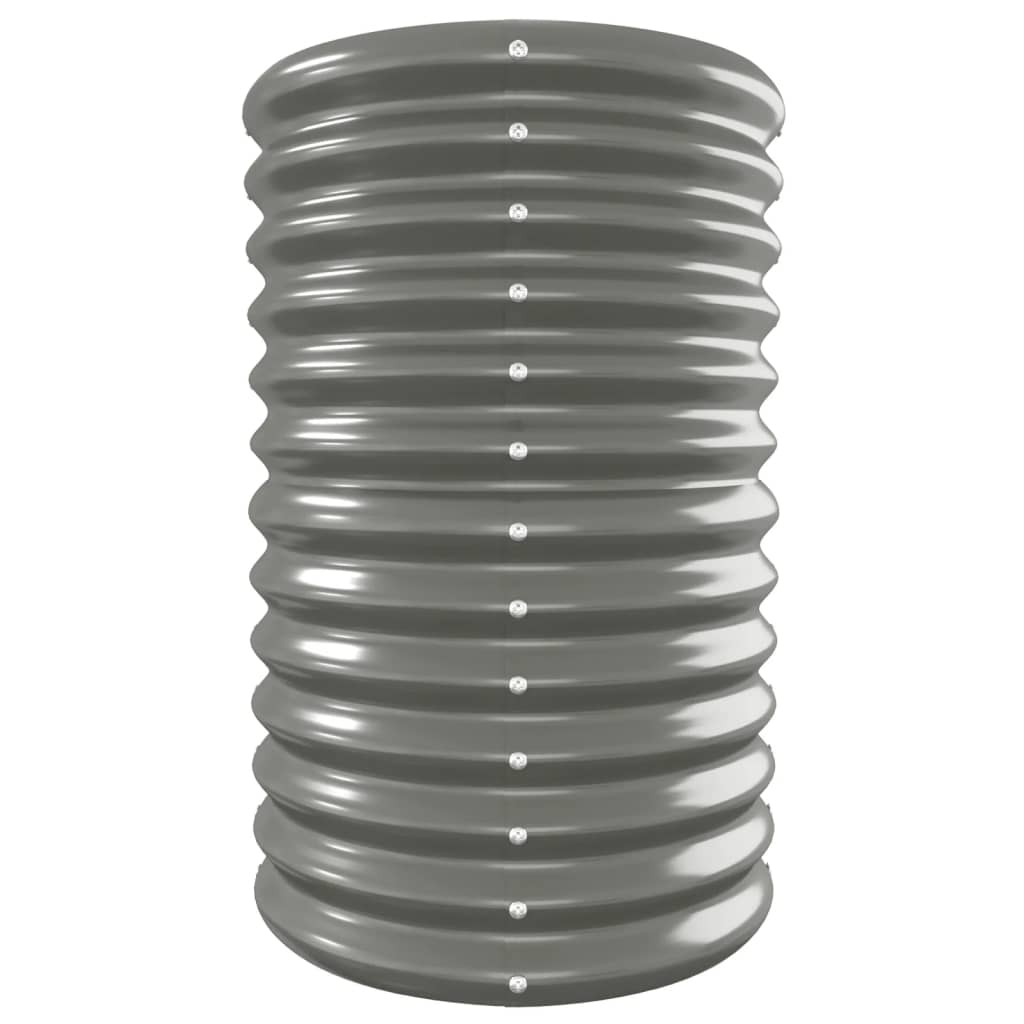 vidaXL Lit surélevé de jardin Acier enduit de poudre 332x40x68 cm gris