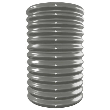 vidaXL Lit surélevé de jardin Acier enduit de poudre 332x40x68 cm gris