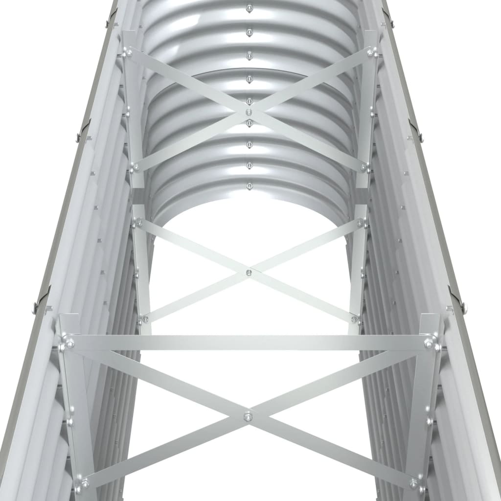 vidaXL Lit surélevé de jardin Acier enduit de poudre 332x40x68 cm gris